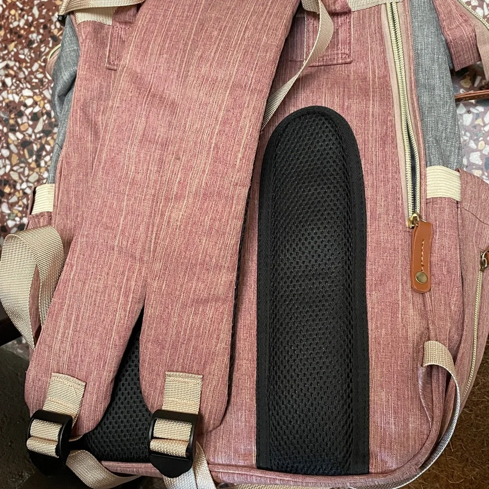 Stylish Pink and Gray Women's Backpack